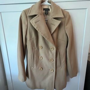 Tan Wool Peacoat